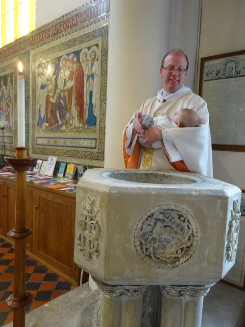 image of baptism service